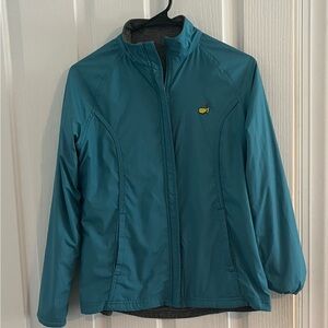 Masters Teal/Gray Reversible Full-Zip Ladies Windbreaker Jacket with Logo Small
